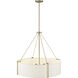 Telfar 6 Light 30 inch Modern Gold/White Indoor Pendant Ceiling Light